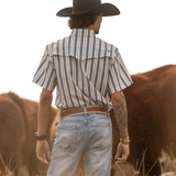 The Jake in White - Short Sleeve Pearl Snap (FINAL SALE)