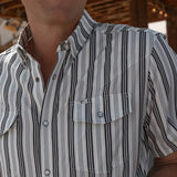 The Jake in White - Short Sleeve Pearl Snap (FINAL SALE)