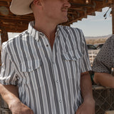 The Jake in White - Short Sleeve Pearl Snap (FINAL SALE)