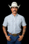 The Jake in Blue - Short Sleeve Pearl Snap Shirt (FINAL SALE)