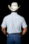 The Jake in Blue - Short Sleeve Pearl Snap Shirt (FINAL SALE)