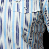 The Jake in Blue - Short Sleeve Pearl Snap Shirt (FINAL SALE)