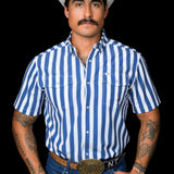 The Liam in Blue - Short Sleeve Snap (FINAL SALE)