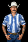 The Liam in Blue - Short Sleeve Snap (FINAL SALE)