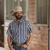The Liam in Blue - Short Sleeve Snap (FINAL SALE)