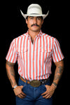 The Liam in Salmon - Short Sleeve Pearl Snap Shirt (FINAL SALE)