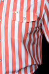 The Liam in Salmon - Short Sleeve Pearl Snap Shirt (FINAL SALE)