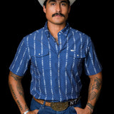 The Maverick in Blue - Short Sleeve Snap (FINAL SALE)