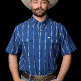 The Maverick in Blue - Short Sleeve Snap (FINAL SALE)