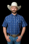 The Maverick in Blue - Short Sleeve Snap (FINAL SALE)