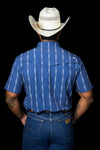 The Maverick in Blue - Short Sleeve Snap (FINAL SALE)