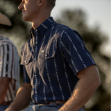 The Maverick in Blue - Short Sleeve Snap (FINAL SALE)