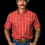 The Maverick in Red - Short Sleeve Snap (FINAL SALE)