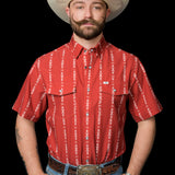 The Maverick in Red - Short Sleeve Snap (FINAL SALE)