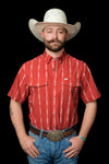 The Maverick in Red - Short Sleeve Snap (FINAL SALE)