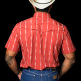 The Maverick in Red - Short Sleeve Snap (FINAL SALE)