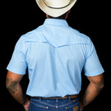 The Carson in Light Blue - Short Sleeve Pearl Snap Shirt