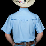 The Carson in Light Blue - Short Sleeve Pearl Snap Shirt