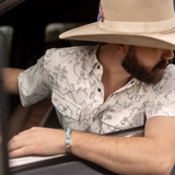 The Carson in White - Short Sleeve Pearl Snap