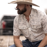 The Carson in White - Short Sleeve Pearl Snap