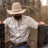 The Carson in White - Short Sleeve Pearl Snap