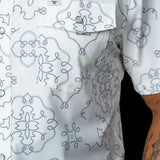 The Carson in White - Short Sleeve Pearl Snap