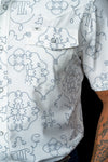 The Carson in White - Short Sleeve Pearl Snap