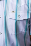 The Tristan in Grey Green - Short Sleeve Pearl Snap Shirt (FINAL SALE)