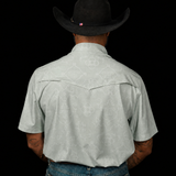 The Carson in Grey Green - Short Sleeve Pearl Snap Shirt
