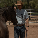 The Carson in Grey Green - Short Sleeve Pearl Snap Shirt