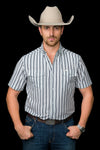 The Jack Short Sleeve Pearl Snap Shirt in Black
