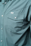 CORE - Men's Aqua Long Sleeve Pearl Snap Shirt