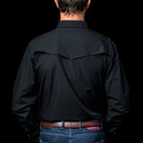 CORE - Men's Black Long Sleeve Pearl Snap Shirt