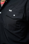 CORE - Men's Black Long Sleeve Pearl Snap Shirt