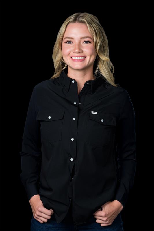 CORE - Women's Black Long Sleeve Pearl Snap Shirt