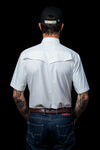 CORE - Men's White Short Sleeve Pearl Snap Shirt
