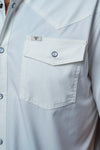 CORE - Men's White Short Sleeve Pearl Snap Shirt