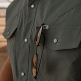 CORE - Men's Aqua Short Sleeve Pearl Snap Shirt