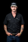 CORE - Men's Black Short Sleeve Pearl Snap Shirt