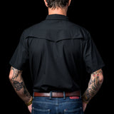 CORE - Men's Black Short Sleeve Pearl Snap Shirt