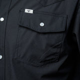 CORE - Men's Black Short Sleeve Pearl Snap Shirt