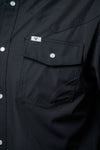 CORE - Men's Black Short Sleeve Pearl Snap Shirt