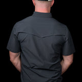 CORE - Men's Grey Short Sleeve Pearl Snap Shirt