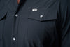 CORE - Men's Grey Short Sleeve Pearl Snap Shirt
