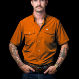 CORE - Men's Orange Sleeve Pearl Snap Shirt