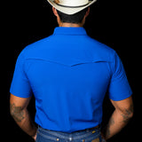 CORE - Men's Cobalt Blue Short Sleeve Pearl Snap Shirt