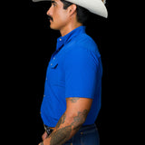 CORE - Men's Cobalt Blue Short Sleeve Pearl Snap Shirt