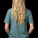 CORE - Women's Aqua Short Sleeve Pearl Snap Shirt