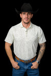 The Carson Pearl Snap Polo in Cream