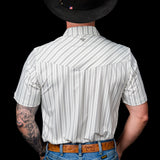 The Jack  Pearl Snap Polo in Cream
